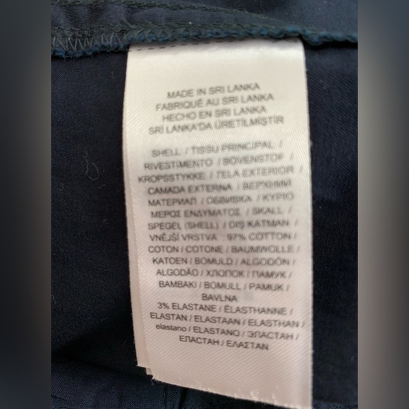 NWT Ralph Lauren Navy Cotton Wide-Leg Pants Front Zip Closure Size 12P - Picture 7 of 9